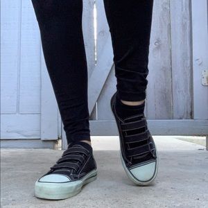 Black Vans with Straps